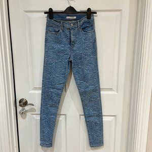 Levi's 720 Zebra Print High Rise Super Skinny Jeans (Size 27)